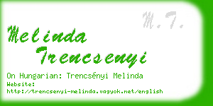 melinda trencsenyi business card
